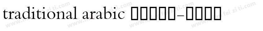 traditional arabic 阿拉伯字体字体转换